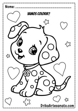 Desenho de Cachorro para Colorir