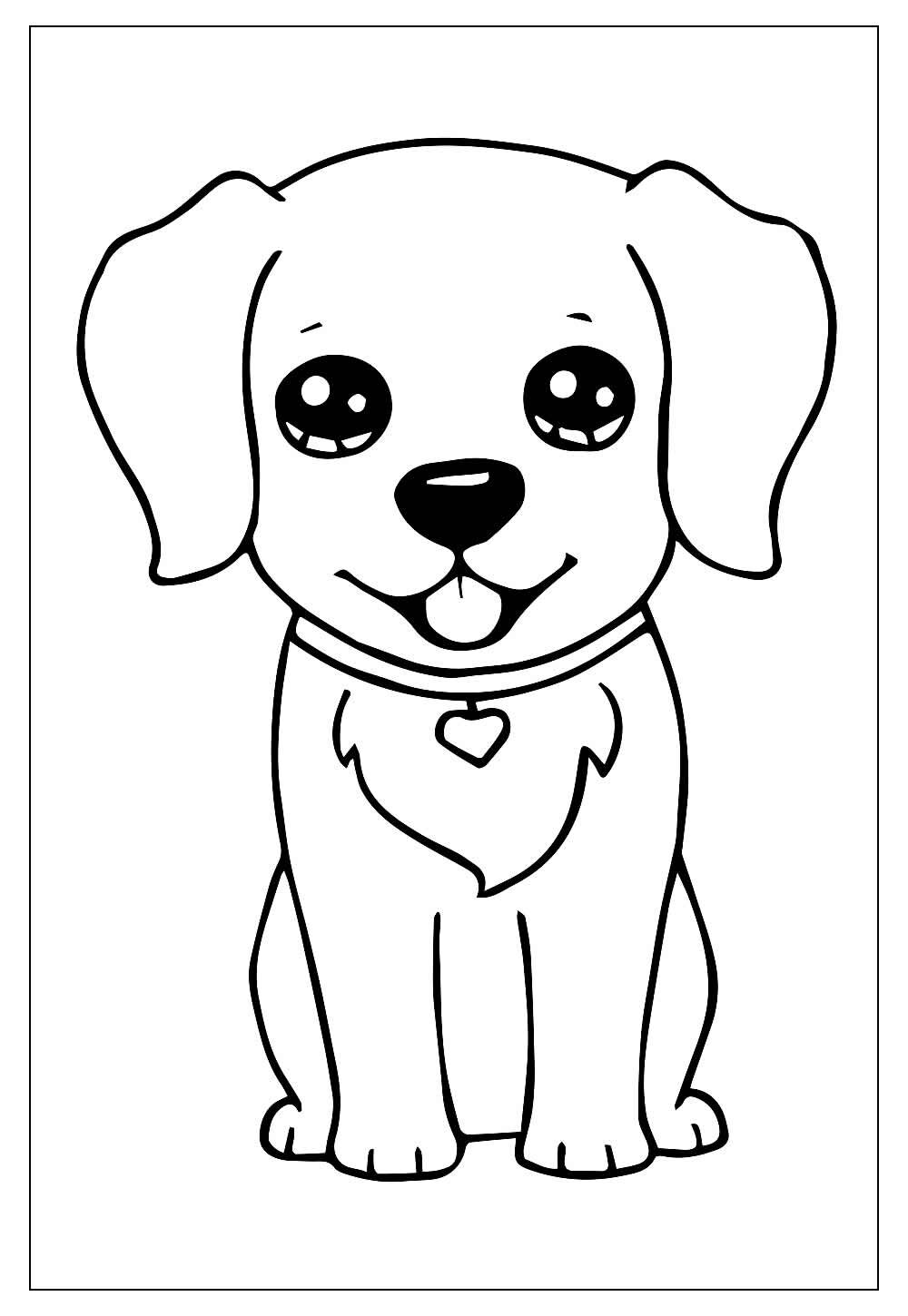 Desenho de Cachorro para Colorir