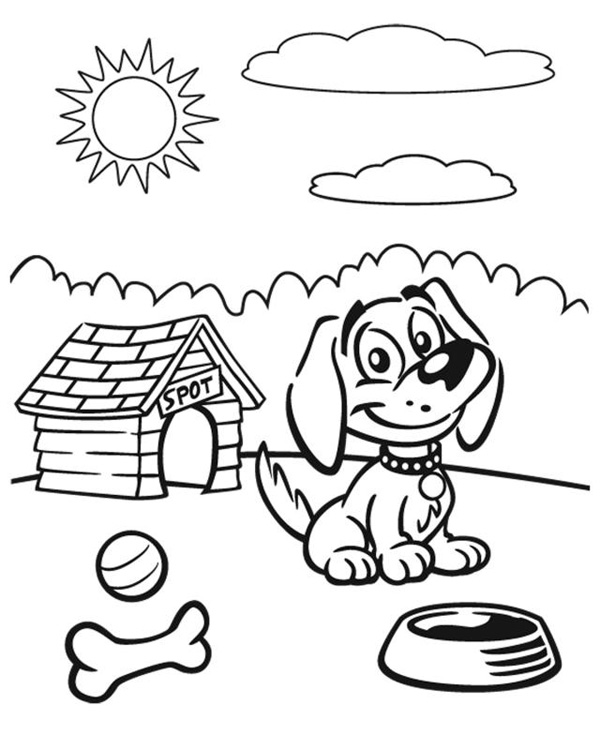 Desenho de Cachorro para Colorir