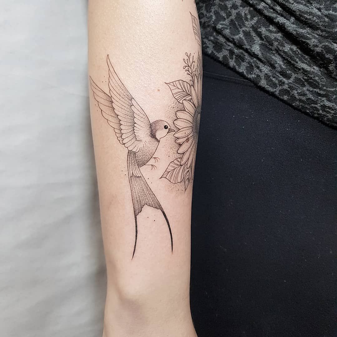 Tatuagem de Beija Flor