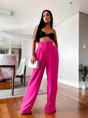 Look com Calça Rosa