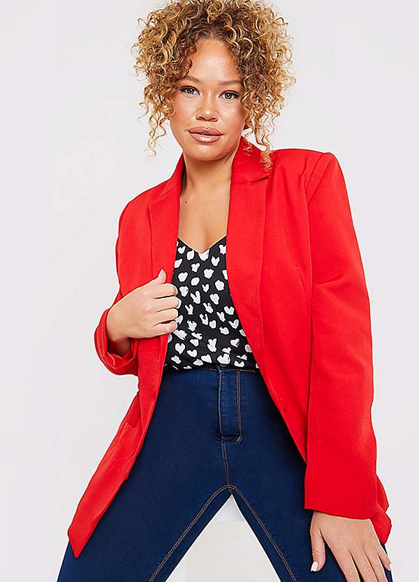 Look With Red Blazer