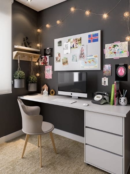 Decoração com Home Office Pequnos