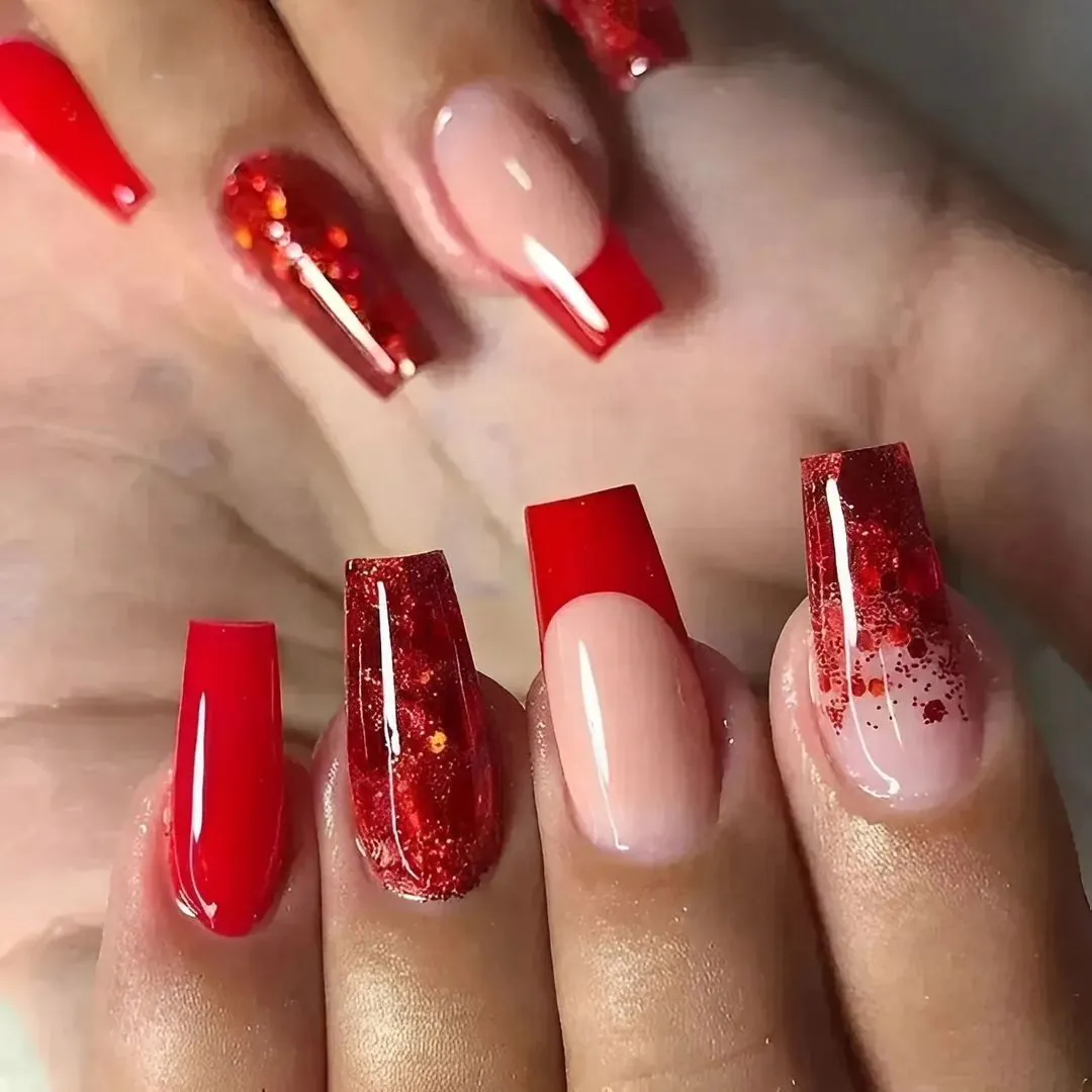 Unhas Decoradas Vermelha