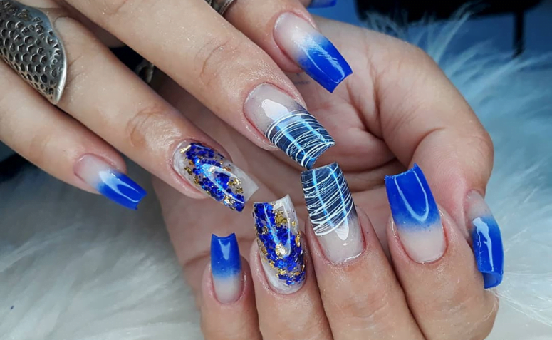 Unhas Decoradas Azul