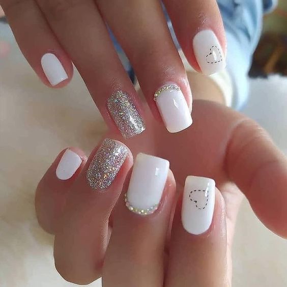 Unhas Decoradas Brancas