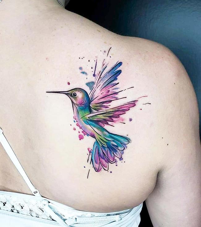 Tatuagem Beija Flor Feminina