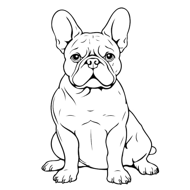 Desenho de Bulldog para Colorir