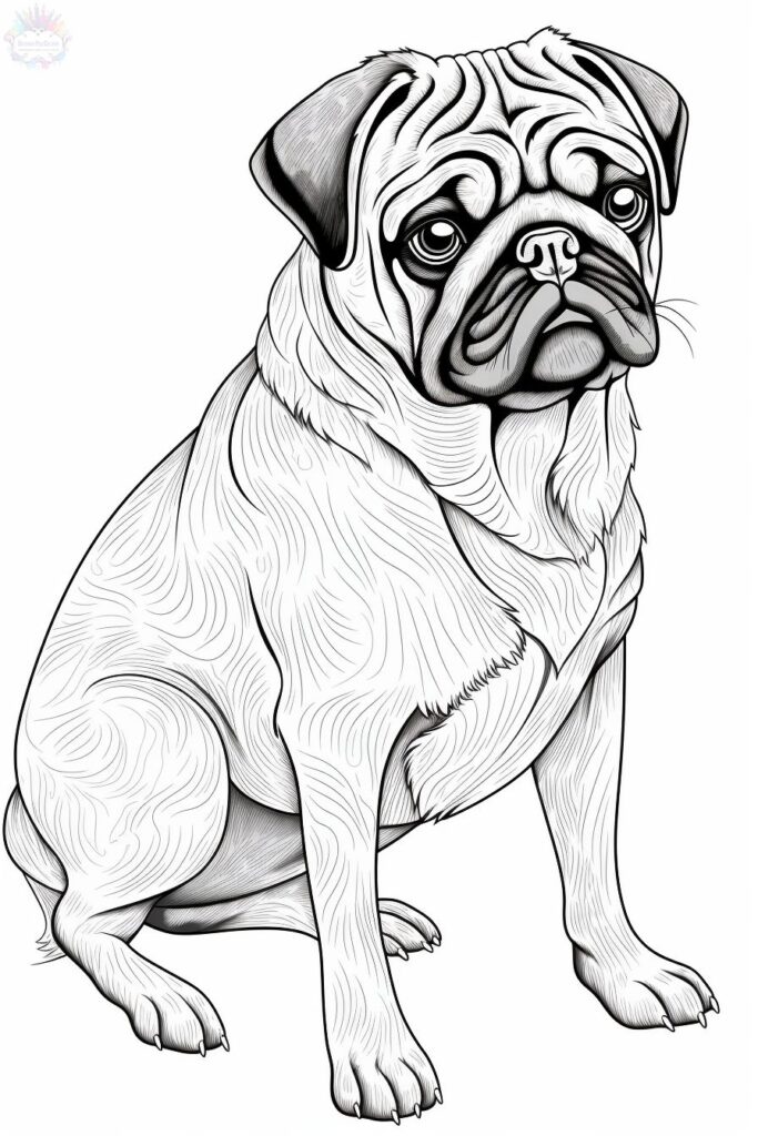 Desenho de Bulldog para Colorir