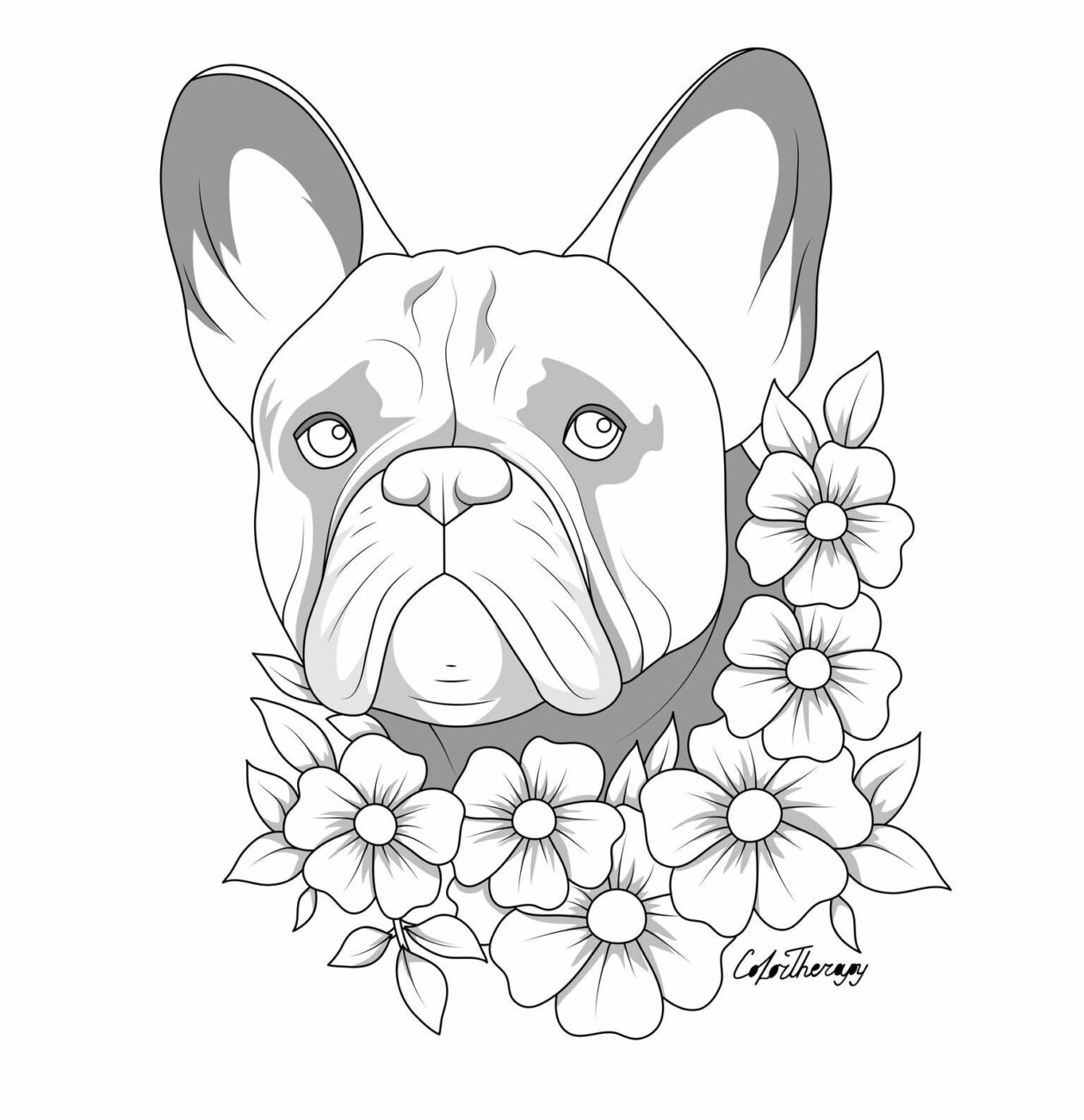 french bulldog coloring page