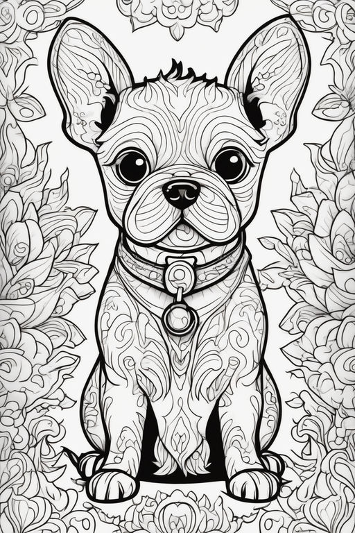 french bulldog coloring page