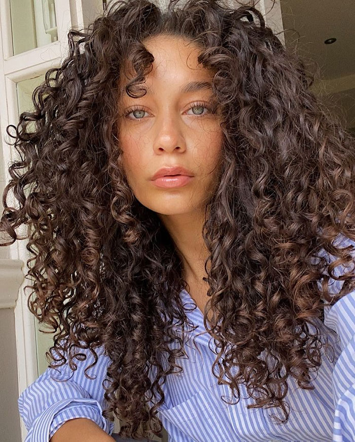 Curly Hair with Bangs