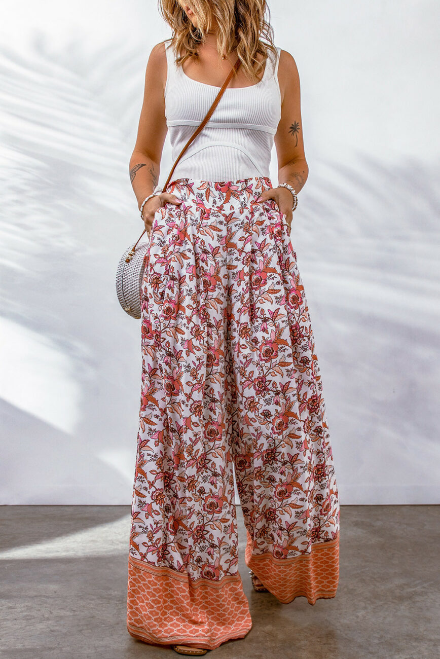 Floral Print Pants Look