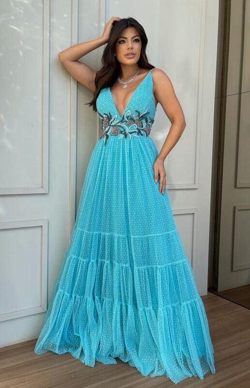 Vestido Azul Madrinha