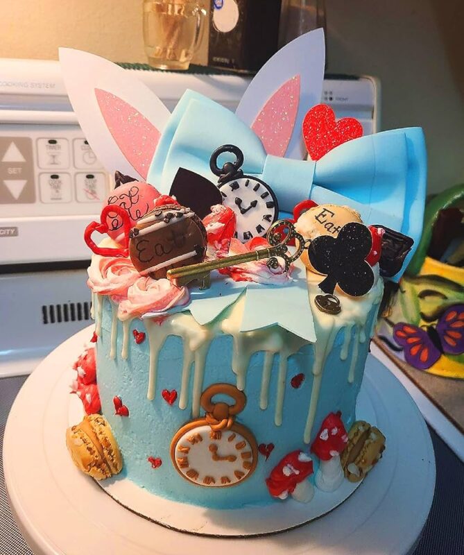 Alice in Wonderland Decorated Cake