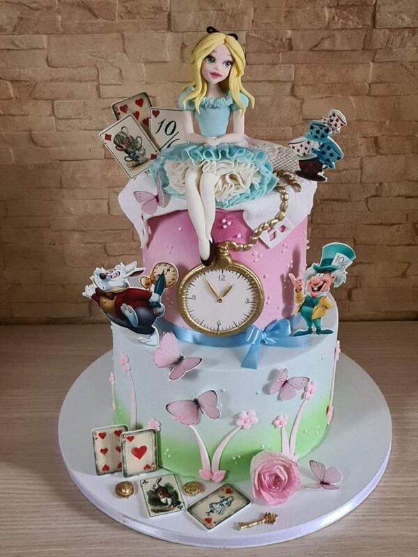 Alice in Wonderland Decorated Cake