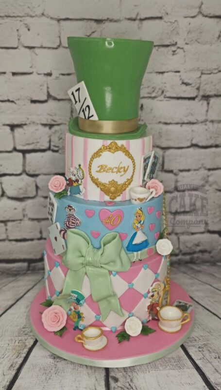 Alice in Wonderland Decorated Cake