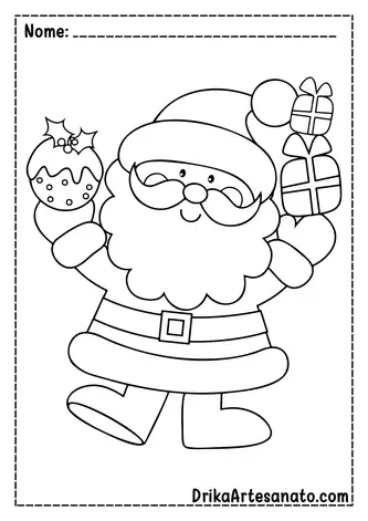 Papai Noel para Colorir