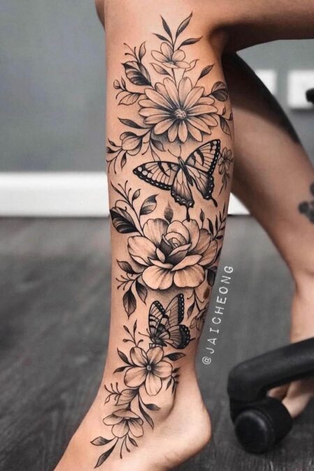 tatuagem-feminina-floral