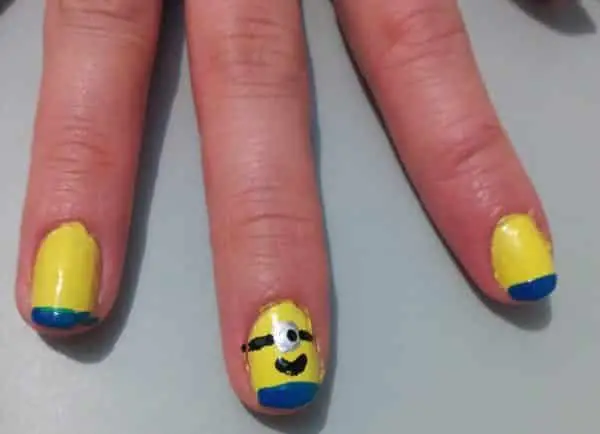 Minions Decorated Nail