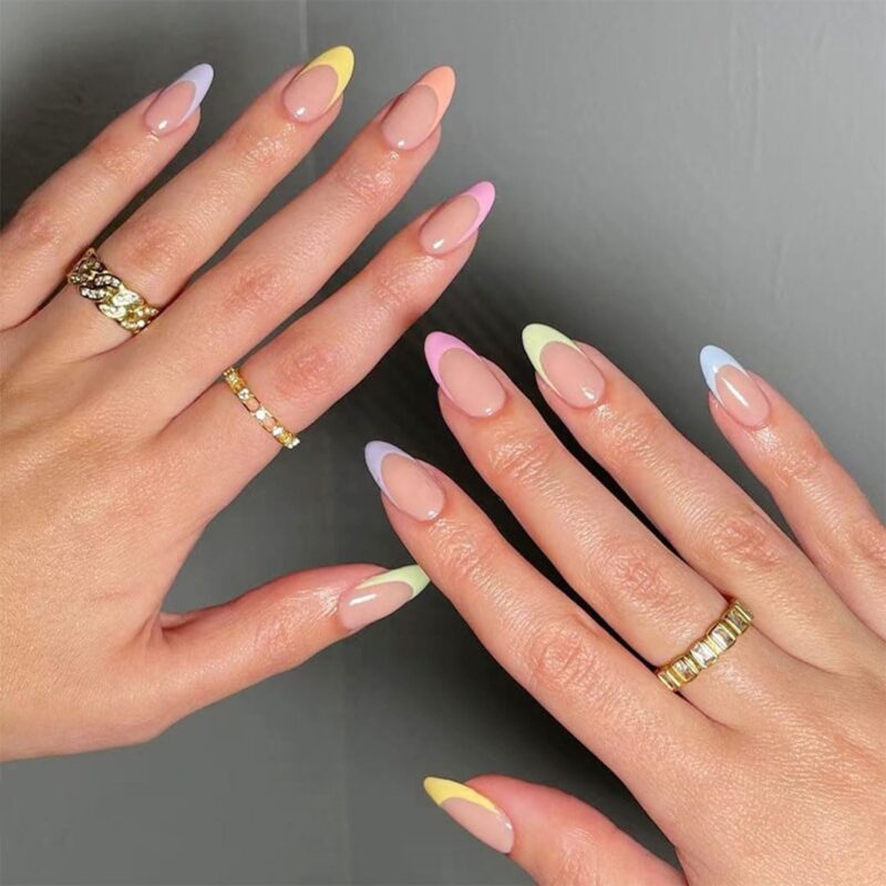 Rainbow Decorated Nails