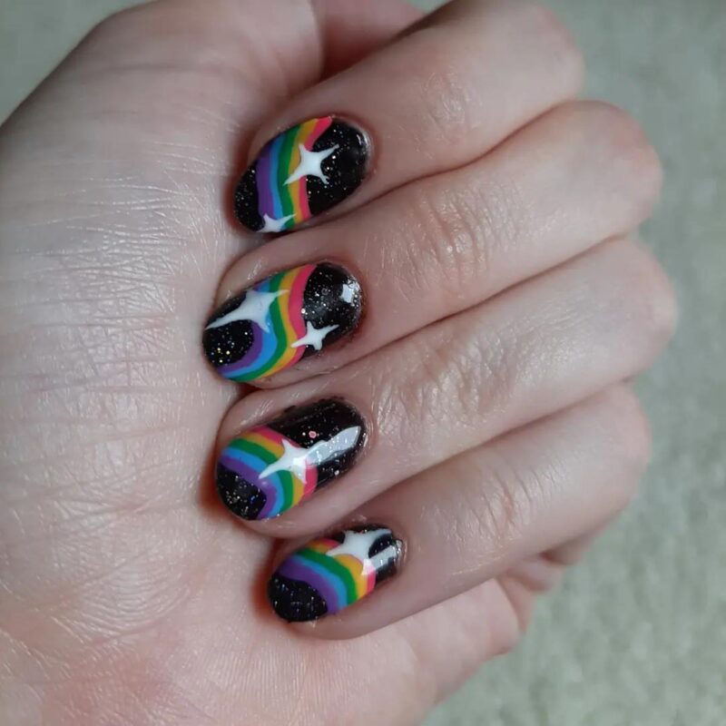 Rainbow Decorated Nails