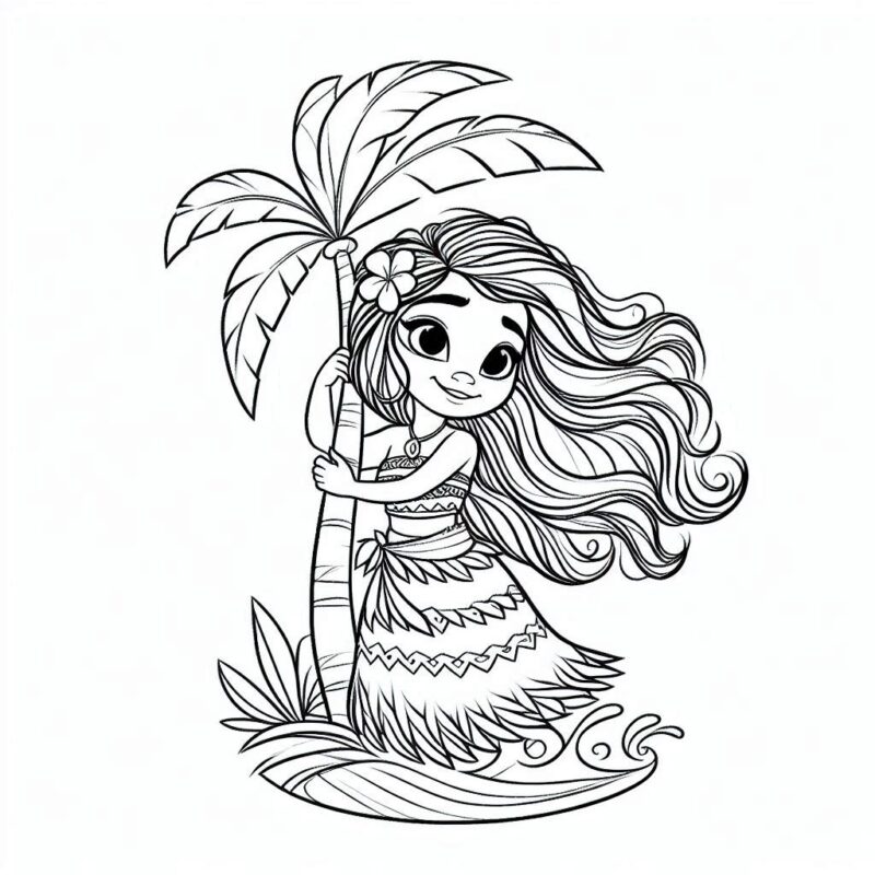 Desenho Para Colorir Moana