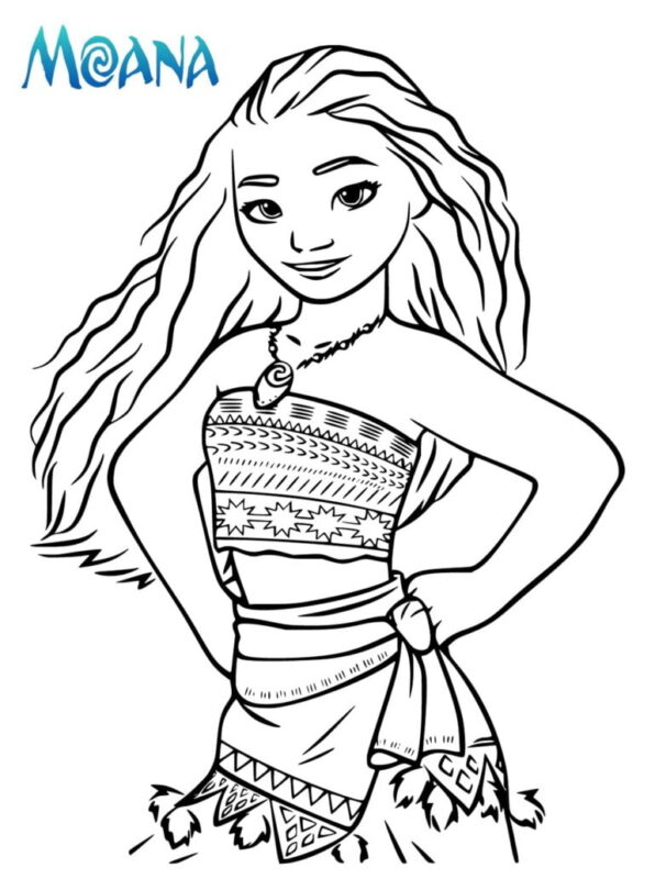 Desenho Para Colorir Moana