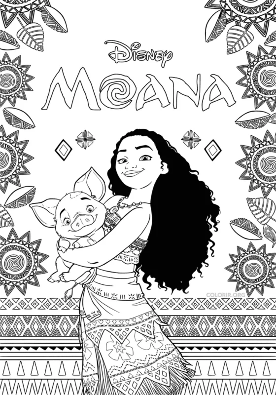 Desenho Para Colorir Moana