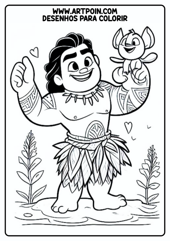 Desenho Para Colorir Moana