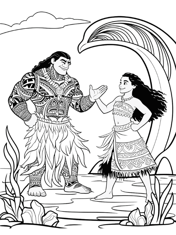 Desenho Para Colorir Moana