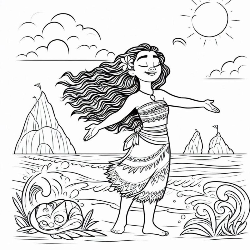 Moana Coloring Page