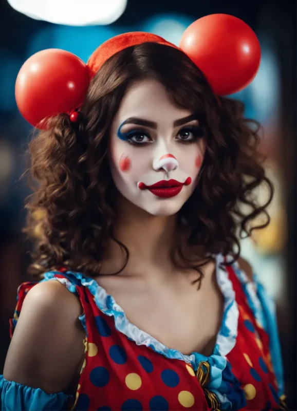 female clown makeup