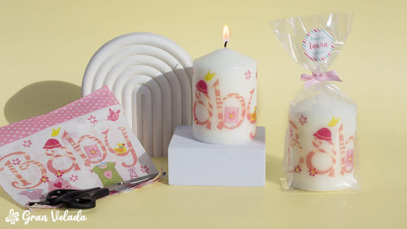 decoupage em velas