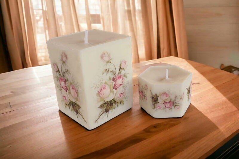 decoupage em velas