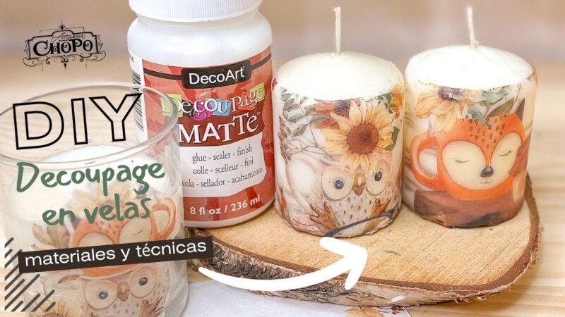 decoupage em velas