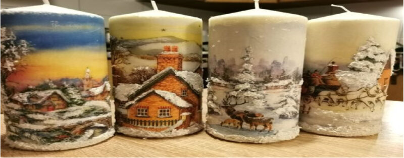 decoupage em velas