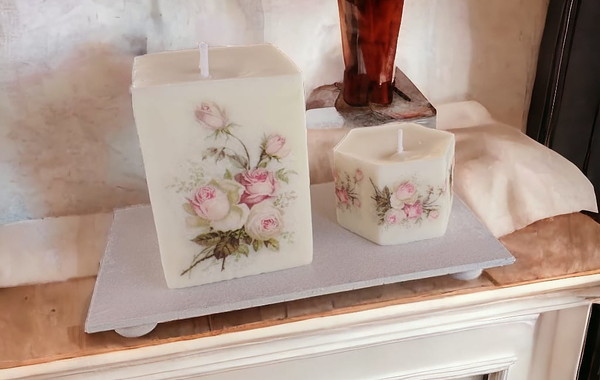 decoupage em velas