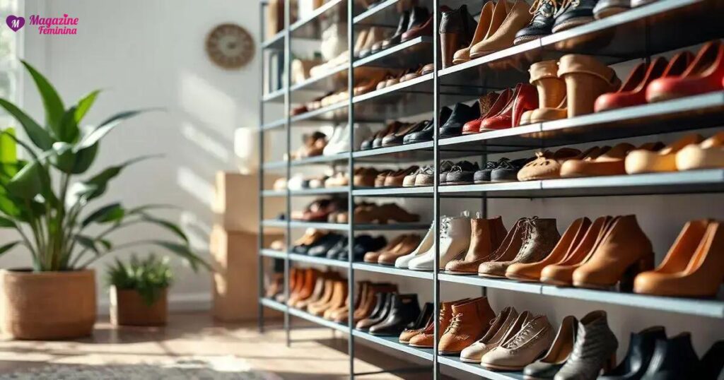 Como organizar sapatos para economizar espaço