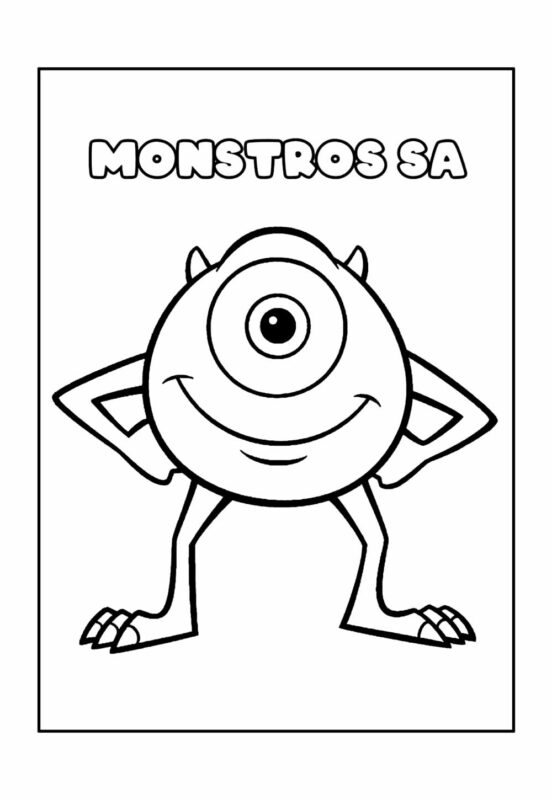 Desenhos para Colorir Monstros SA