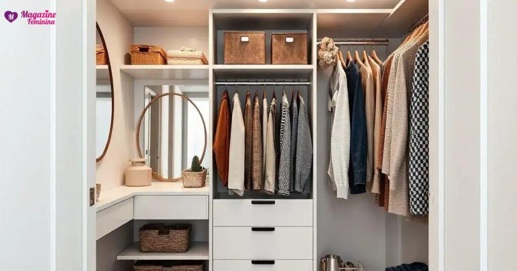 como fazer um closet em um espaço pequeno