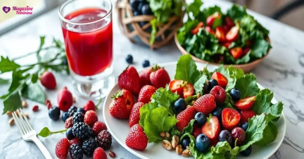 Dieta rica em antioxidantes para mulheres