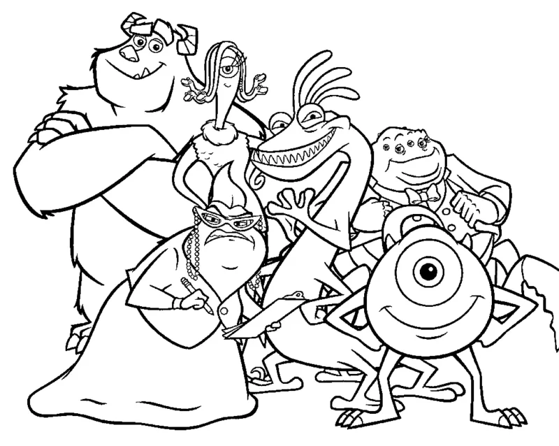 Monsters Inc Coloring Pages