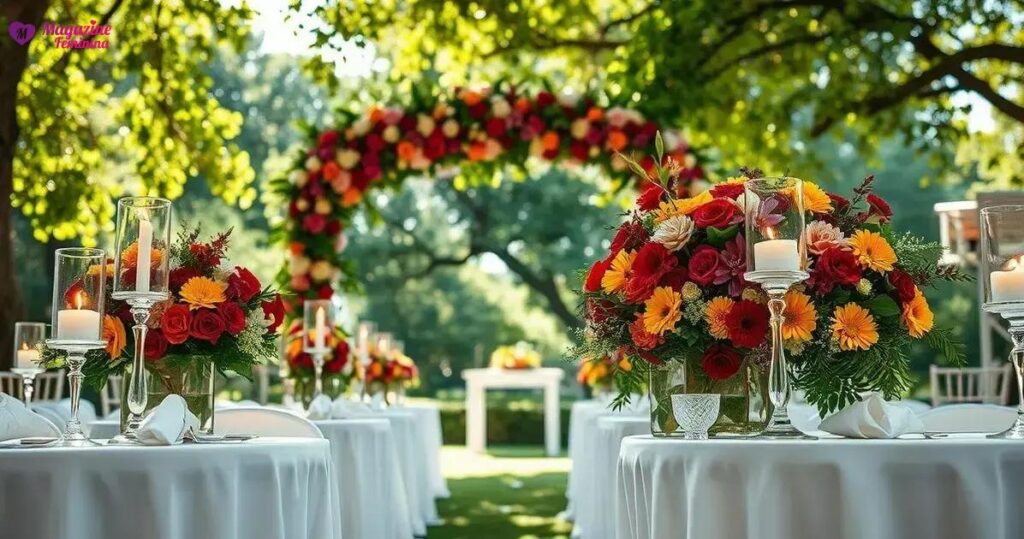 Quais tipos de decoração são mais comuns em casamentos