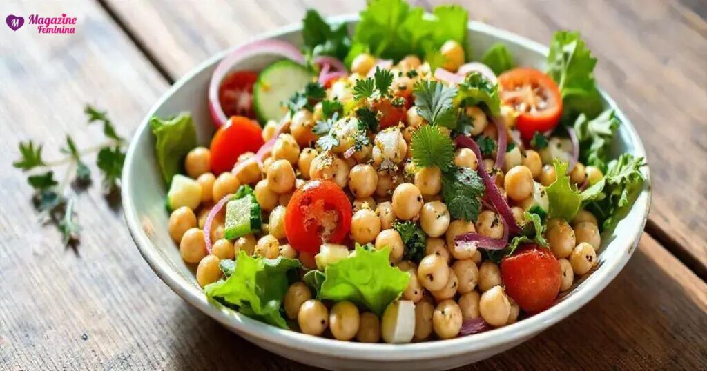 Receitas de saladas com grão-de-bico