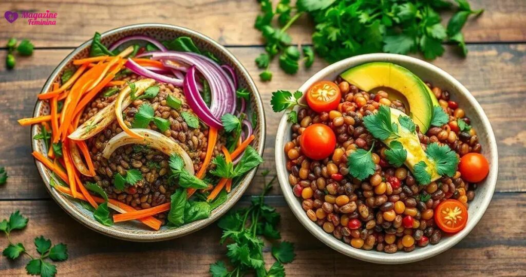 Receitas de saladas com lentilha