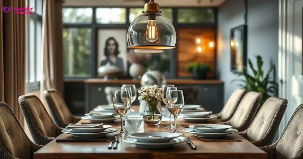 Como escolher a altura ideal para pendentes sobre a mesa
