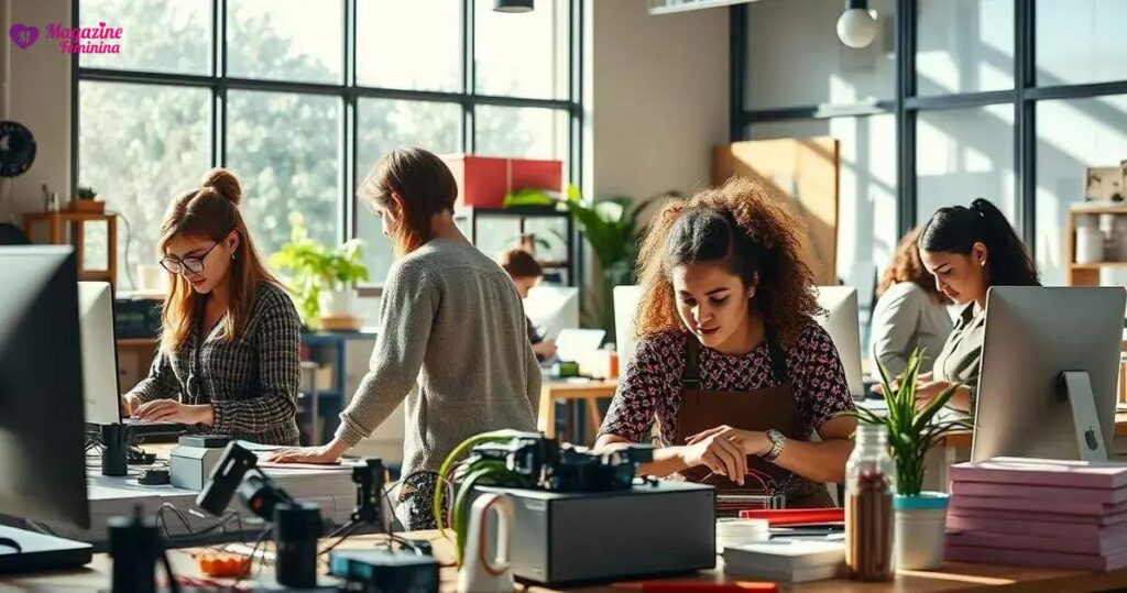 Mulheres makerspaces