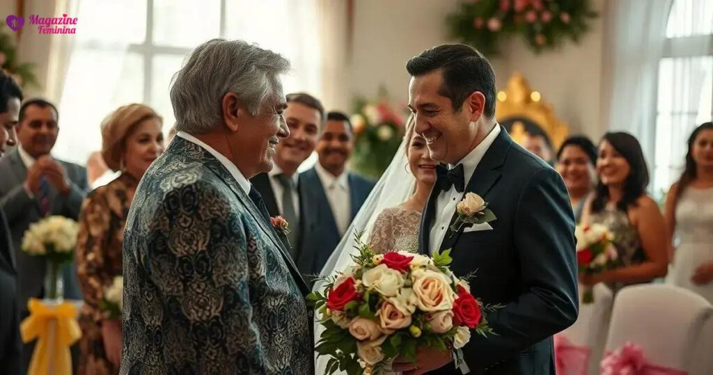 Qual é o papel dos pais dos noivos no casamento