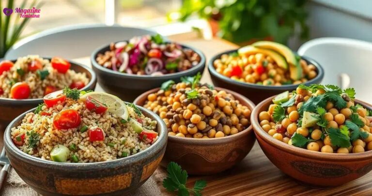 Receitas de saladas com grãos integrais